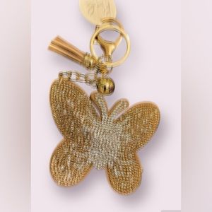 Beaded Blingy Butterfly Keychain